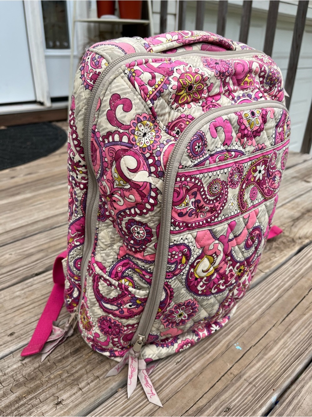 Vera Bradley Quilted Pink Paisley Women's Backpack